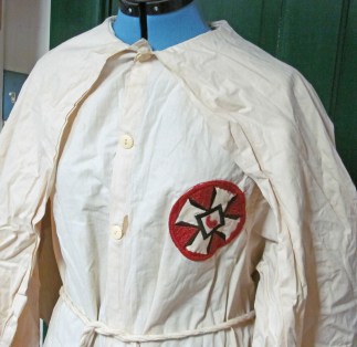 This Klan robe is part of the collection at the Old Jail Museum in Warrenton.
